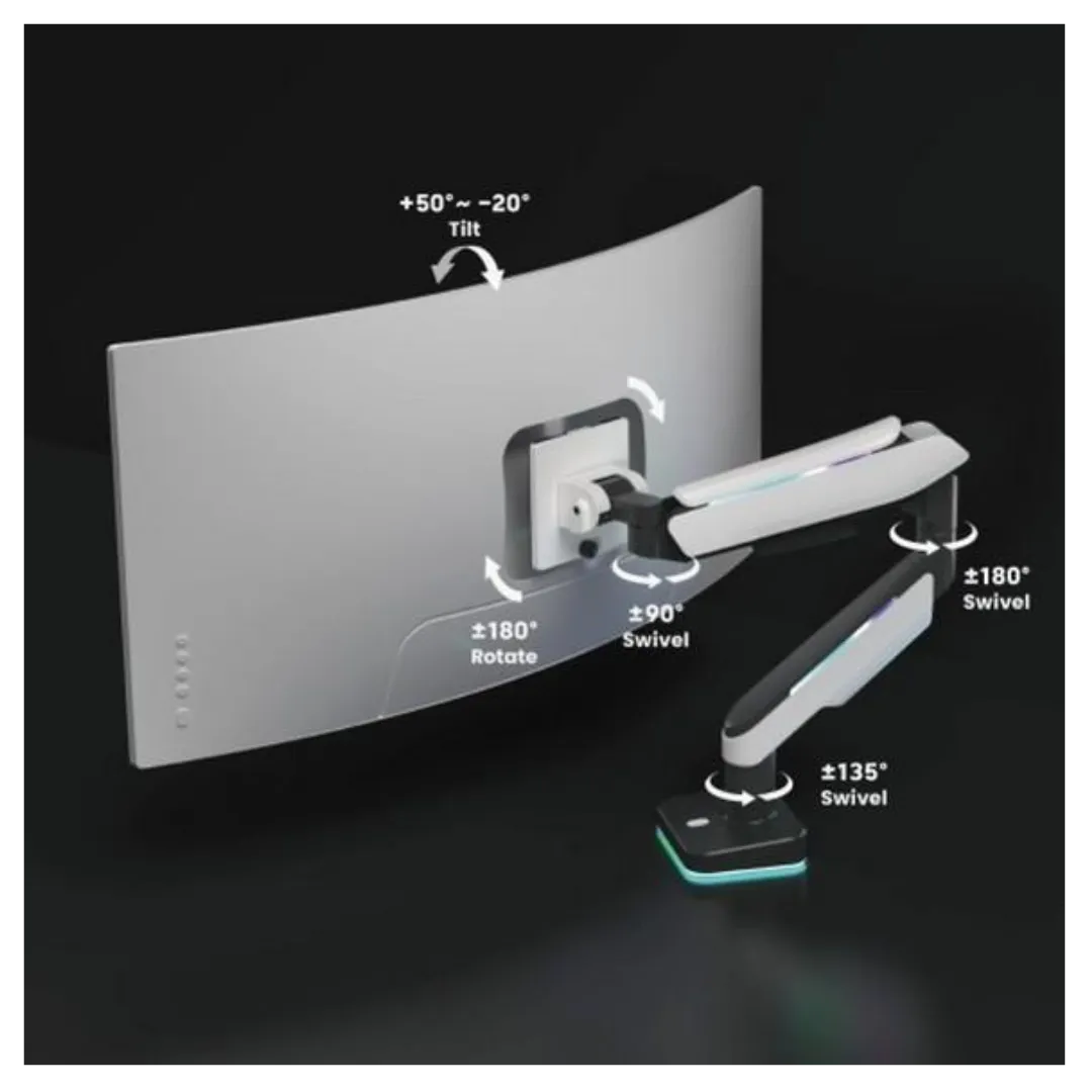 MXG HMA-12R Single RGB Monitor Arm in Pakistan | TM Gears